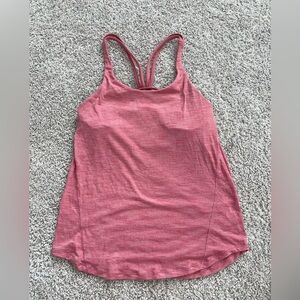 Lululemon berry colored strappy tank w shelf bra